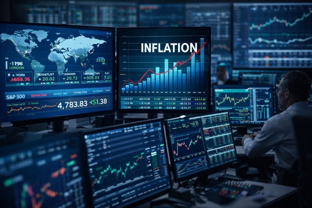 global financial markets reacting to rising inflation and economic uncertainty